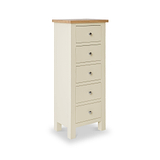 Farrow Cream 5 Drawer Tallboy Chest from Roseland Furniture