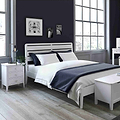 Chester White Bedside Chest of 3 Drawers - Lifestyle