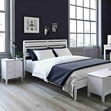 Chester White Bedside Chest of 3 Drawers - Lifestyle