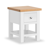 Farrow White Side Lamp Table from Roseland Furniture