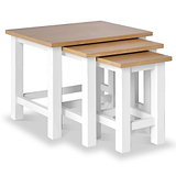Farrow White Nest of 3 Tables