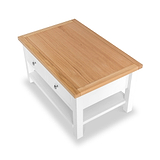 Farrow White Coffee Table with drawers
