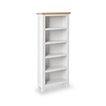 Farrow White Narrow Bookcase by Roseland Furniture