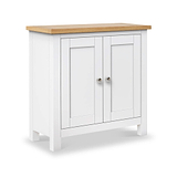 Farrow White Mini Cupboard from Roseland Furniture - Angle View