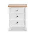 Farrow White Bedside Table from Roseland Furniture - front view