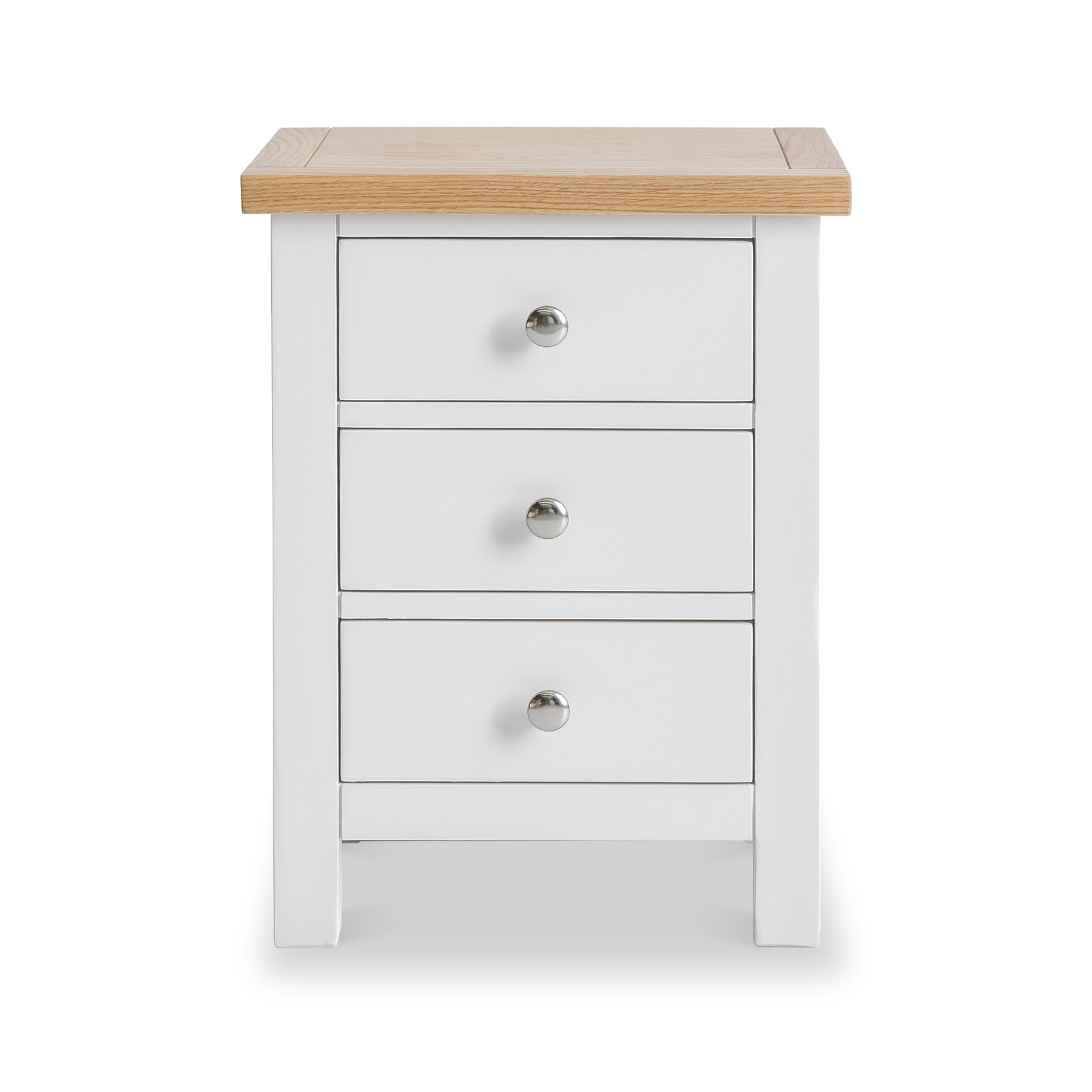Farrow White Bedside Table from Roseland Furniture - front view