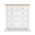 Farrow White 2 Over 3 Chest Of Drawers from Roseland Furniture - Front view