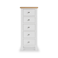 Farrow White 5 Drawer Tallboy Chest