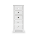 Cornish White Tallboy Chest of Drawers from Roseland Furniture