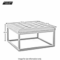 Adison Buttoned Velvet Footstool Dimemsions