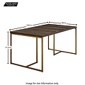 Houston Acacia Wood Herringbone 160cm Dining Table  dimensions