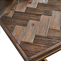 Houston Acacia Wood Herringbone 160cm Dining Table  close up