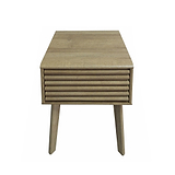 Brunswick Oak Slatted Lamp Side Table with Drawer