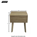 Brunswick Oak Slatted Lamp Side Table with Drawer dimensions