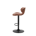 Mendez Tan Faux Leather Kitchen Breakfast Bar Stool with footrest