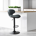 Mendez Charcoal Grey Faux Leather Kitchen Breakfast Bar Stool Lifestyle