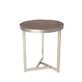 Alfreton Walnut effect round side lamp table