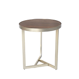 Alfreton Walnut effect round side lamp table