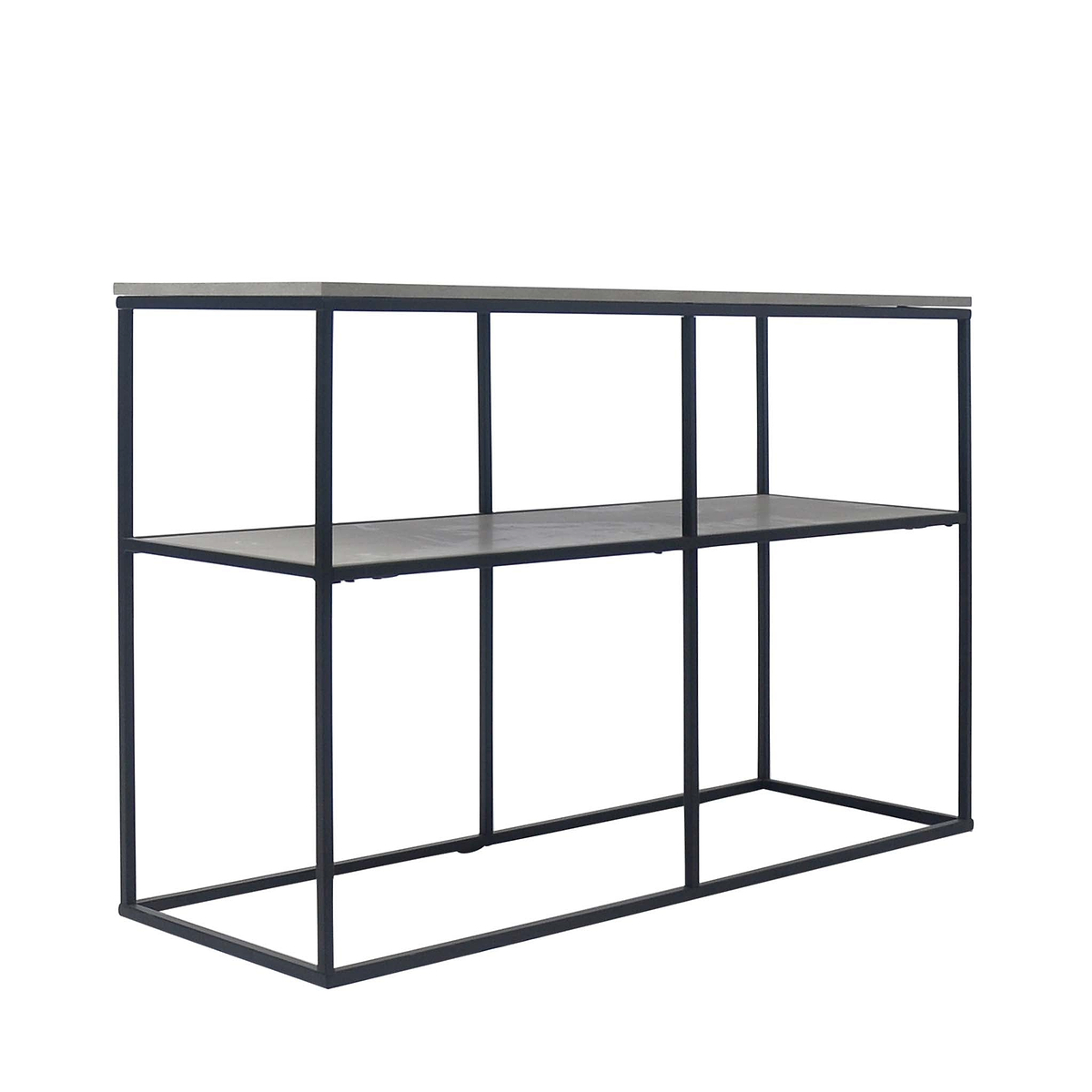 Marti Black Framed Industrial Metal TV Stand
