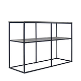 Marti Black Framed Industrial Metal TV Stand