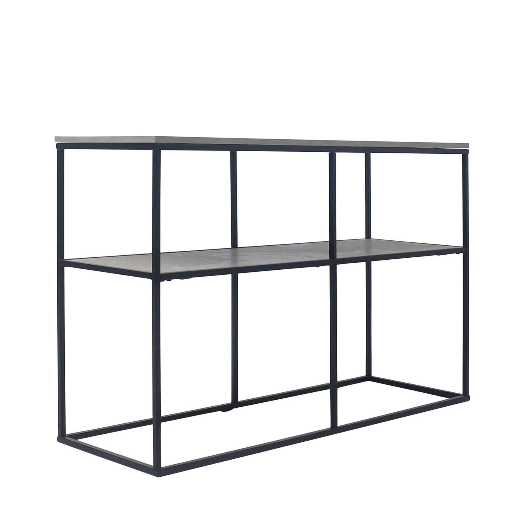 Marti Black Framed Industrial Metal TV Stand