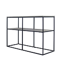 Marti Black Framed Industrial TV Unit with Shelf