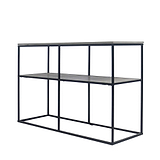 Marti Black Framed Industrial TV Unit with Shelf