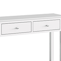 Chester White Console Table - Close up of drawer fronts