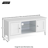 Chester White 120cm Large TV Stand - Size Guide