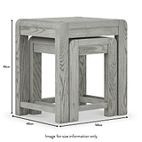 Cardona Nest of 2 Tables dimensions