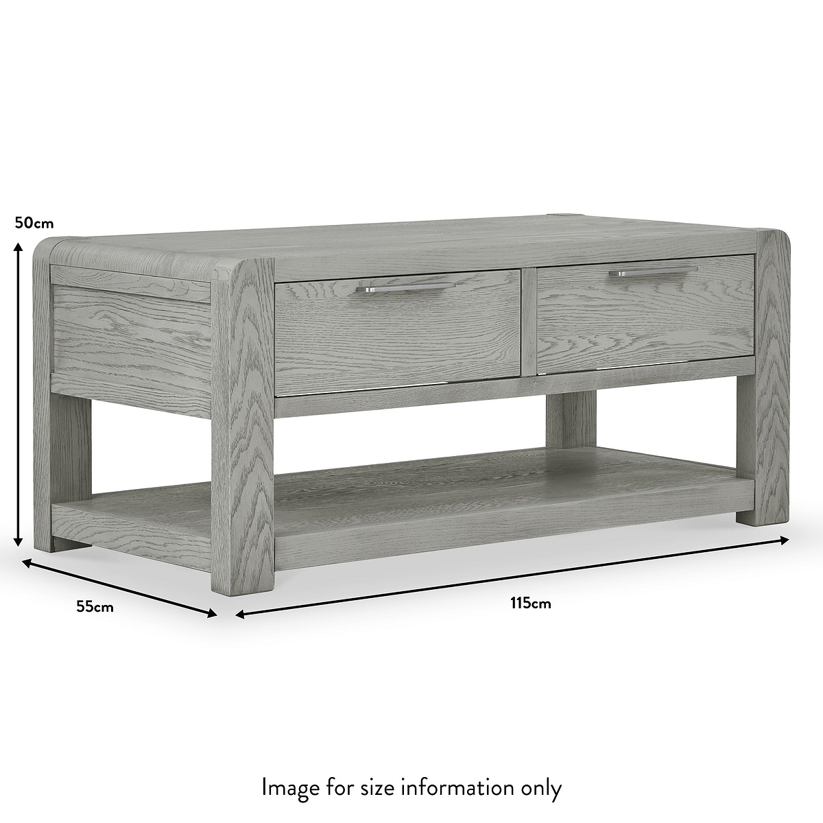 Cardona 2 Drawer Coffee Table dimensions