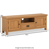 Surrey Oak 140cm Wide TV Stand dimensions