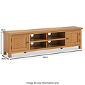 Surrey Oak 180cm Extra Wide TV Stand dimensions