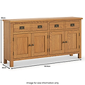 Surrey Oak Extra Large Sideboard dimensions