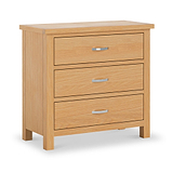 London Oak 3 Drawer Chest from Roseland Furniture