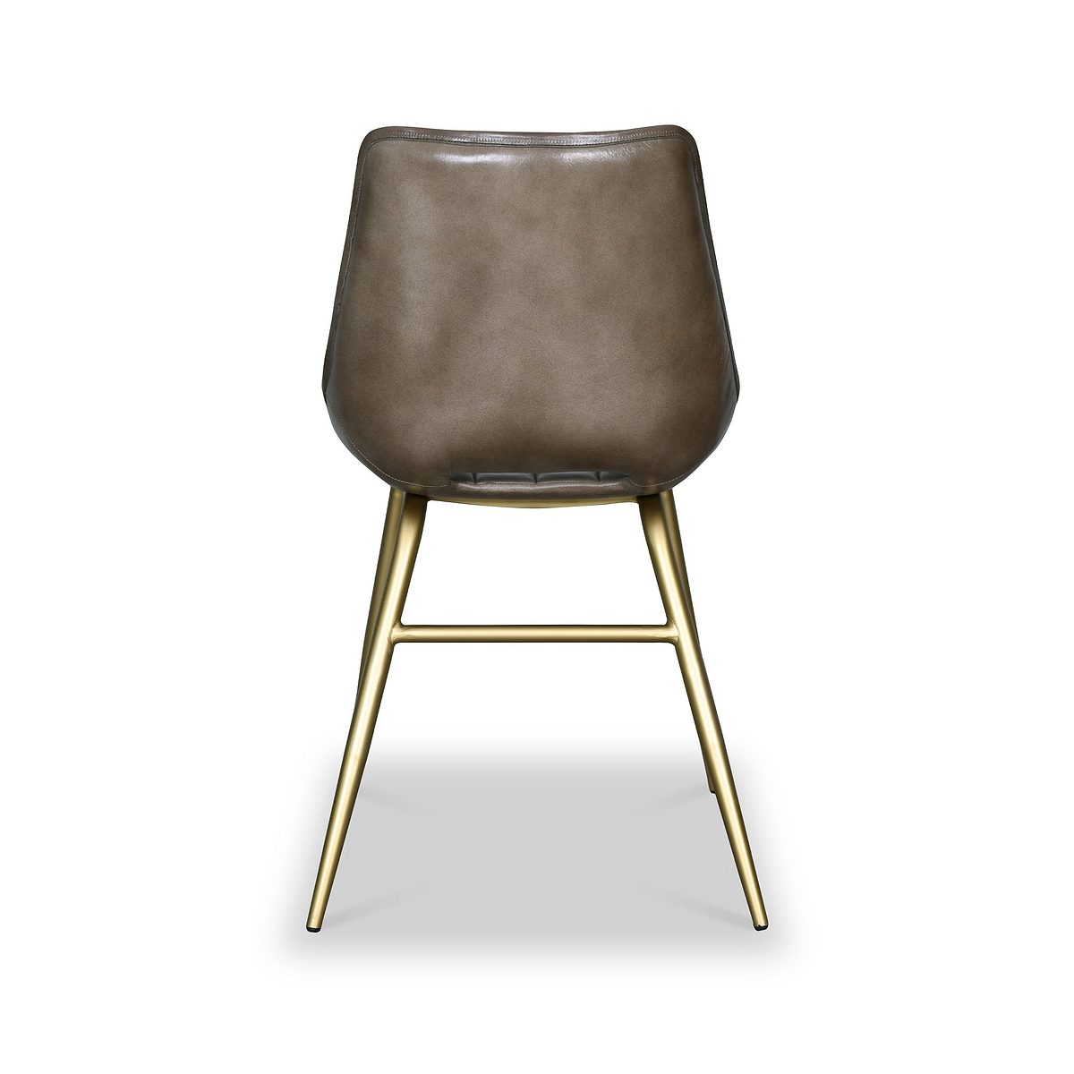 Torquil Olive Green Leather Pleated Back Dining Chair from Roseland