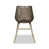 Torquil Olive Green Leather Pleated Back Dining Chair from Roseland