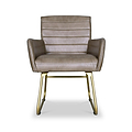 Leota Olive Green Leather Carver Dining Chair with Pleated Back