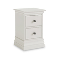 Porter Grey 2 Drawer Narrow Bedside Table from Roseland Furniture