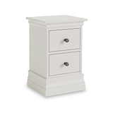 Porter Grey 2 Drawer Narrow Bedside Table from Roseland Furniture