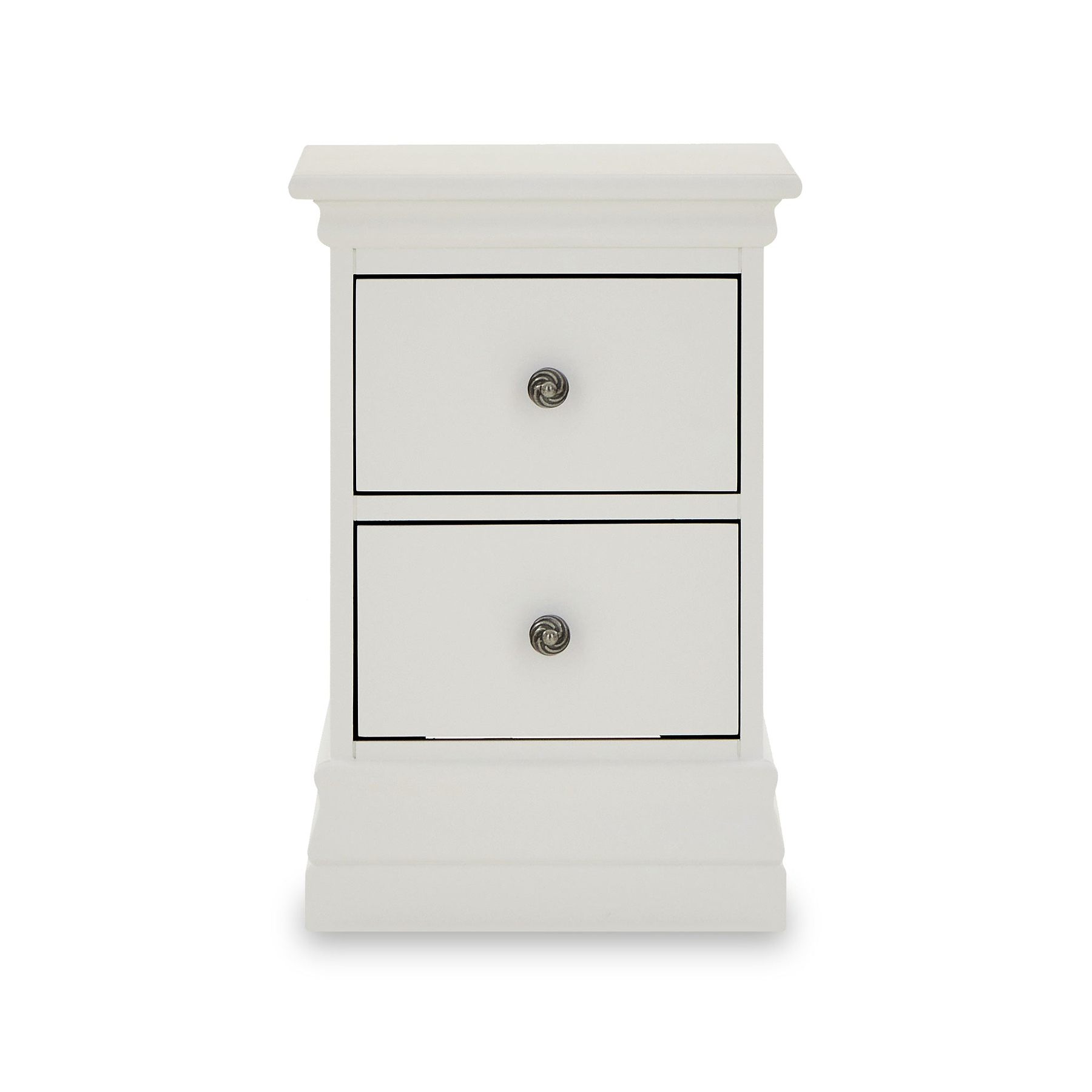 Porter Grey 2 Drawer Narrow Bedside Cabinet