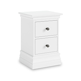 Porter White 2 Drawer Narrow Bedside Table from Roseland Furniture