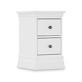 Porter White 2 Drawer Slim Bedside Table