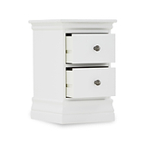 Porter White 2 Drawer Small Bedside Table
