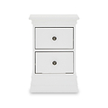 Porter White 2 Drawer Narrow Bedside Cabinet