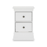 Porter White 2 Drawer Narrow Bedside Cabinet