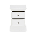 Porter White 2 Drawer Narrow Nightstand