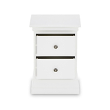 Porter White 2 Drawer Narrow Nightstand