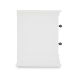 Porter White 2 Drawer Narrow Bedside Table