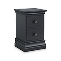 Porter Charcoal 2 Drawer Narrow Bedside Table from roseland furniture